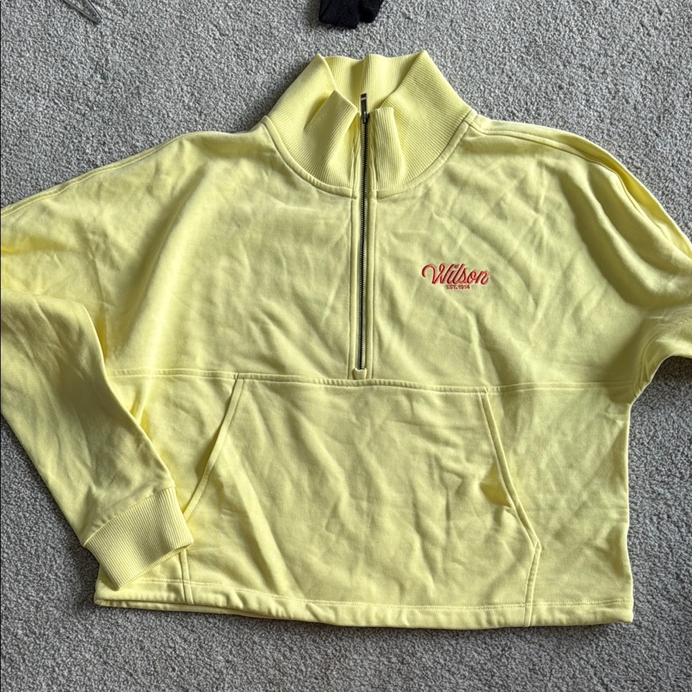 Wilson Yellow Women's Quarter-Zip Top